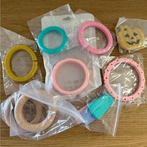 Colorful Silicone Teething Bracelet Set - NWOT
